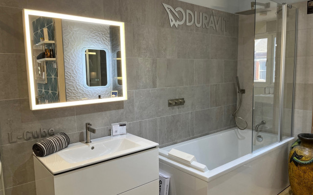 Explore our stunning showroom featuring Duravit products, inspiring your next bathroom renovation.