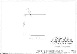 Texas 30x40 Inset Cut Out